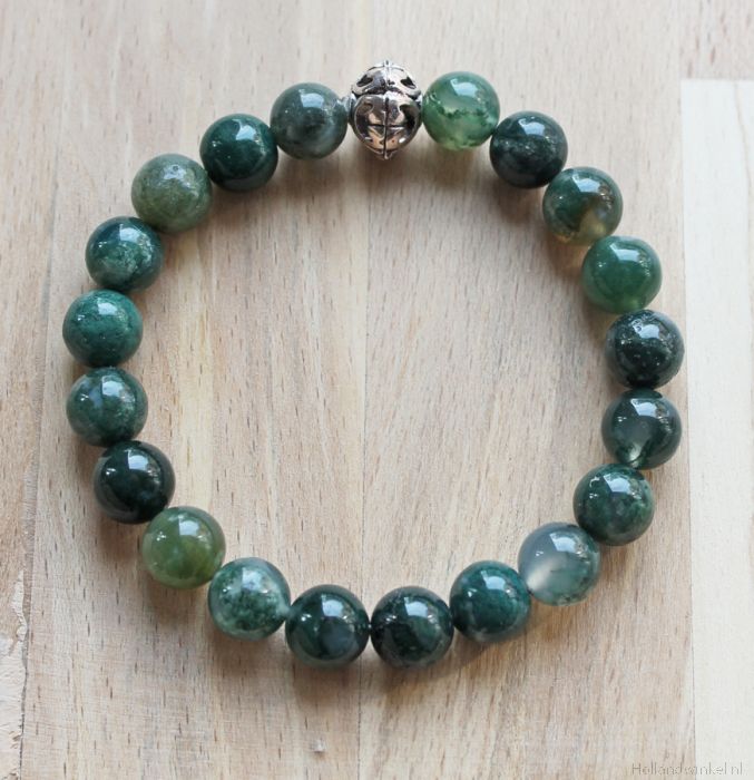 moss agate beads