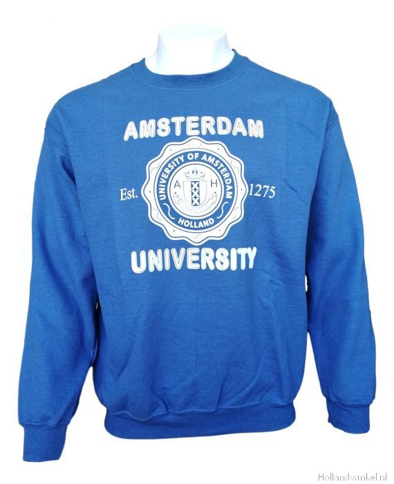 Inspecteur klimaat Mompelen Sweater - Amsterdam University 1275 buy at Hollandwinkel.NL