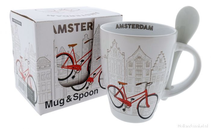 gewoontjes Volg ons Graan Mok "Rode Fiets Amsterdam" kopen bij HollandWinkel.NL