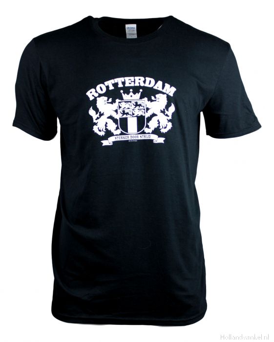 T Shirt Rotterdam Coat Of Arms Black Buy At Hollandwinkel Nl