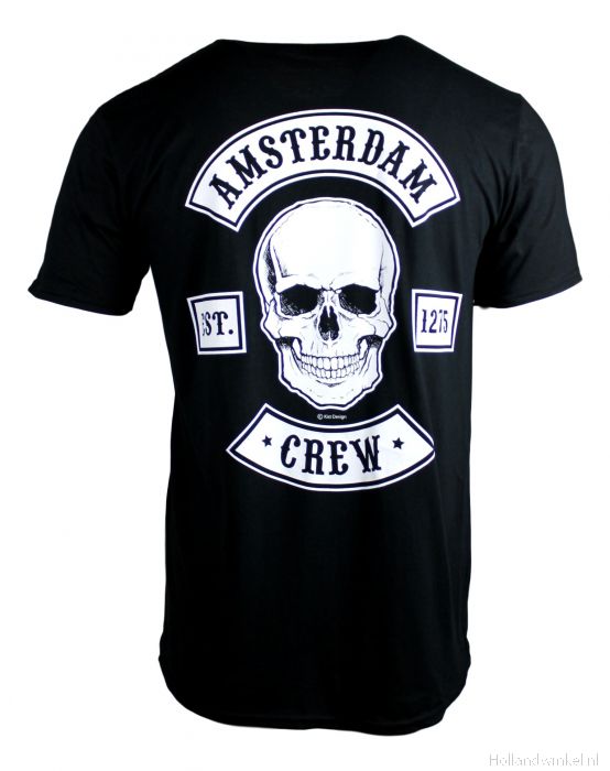land Vernietigen verlangen T-Shirt Skull Crew Amsterdam kopen bij HollandWinkel.NL
